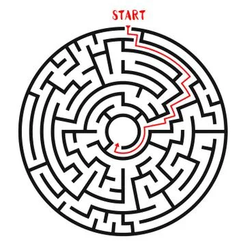 Circle Maze Vector Illustrazione stock