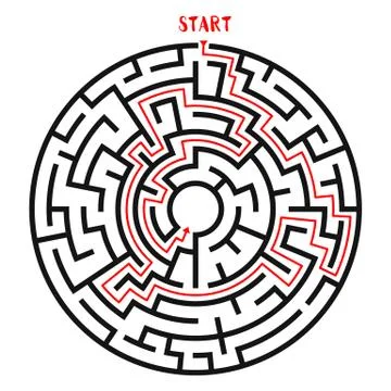 Circle Maze Vector Stockillustratie