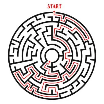 Circle Maze Vector Stockillustratie