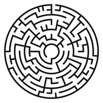 Circle Maze Vector Stockillustratie