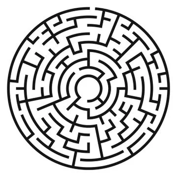 Circle Maze Vector Stock-Illustration