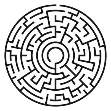 Circle Maze Vector Illustrazione stock