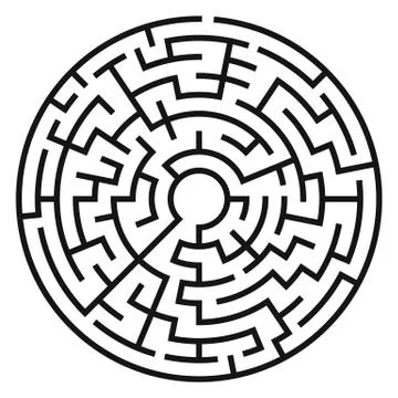 Circle Maze Vector Illustrazione stock