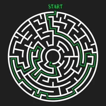 Circle Maze Vector Illustrazione stock