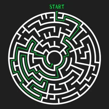 Circle Maze Vector Illustrazione stock