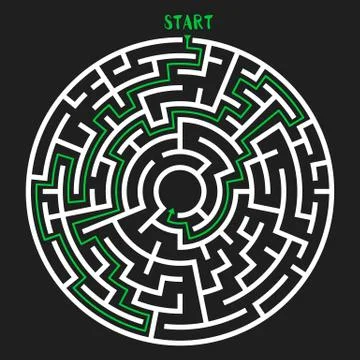 Circle Maze Vector Stockillustratie