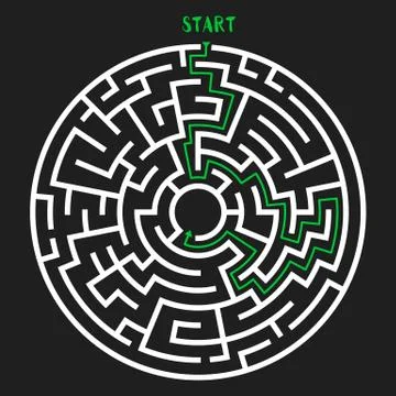 Circle Maze Vector Illustrazione stock
