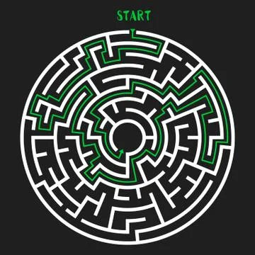 Circle Maze Vector Stockillustratie