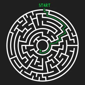 Circle Maze Vector Illustrazione stock