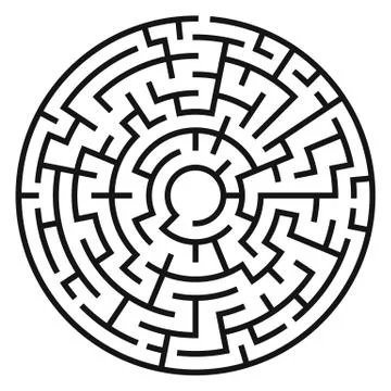 Circle Maze Vector Illustrazione stock