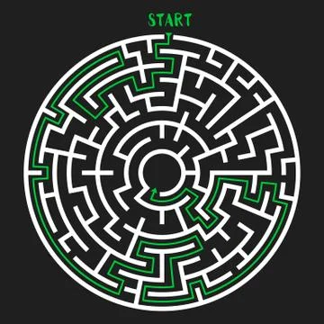 Circle Maze Vector Stockillustratie