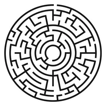 Circle Maze Vector Illustrazione stock