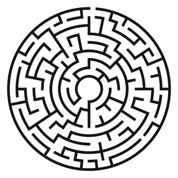 Circle Maze Vector Stock Illustration