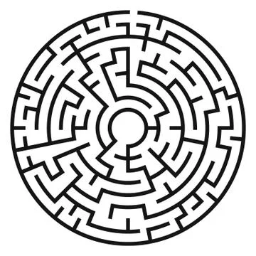 Circle Maze Vector Stock Illustration