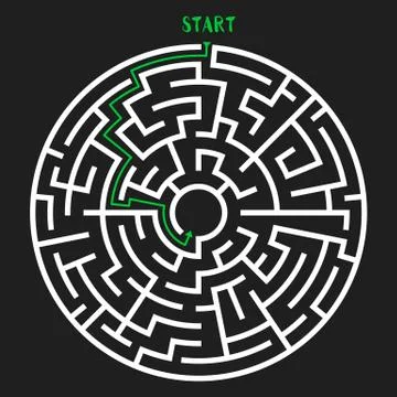 Circle Maze Vector イラスト素材