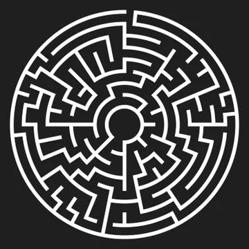 Circle Maze Vector Illustrazione stock