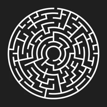 Circle Maze Vector Stock Illustration
