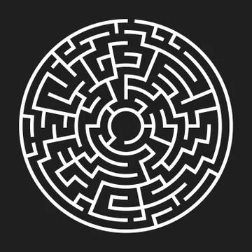 Circle Maze Vector Stock Illustration