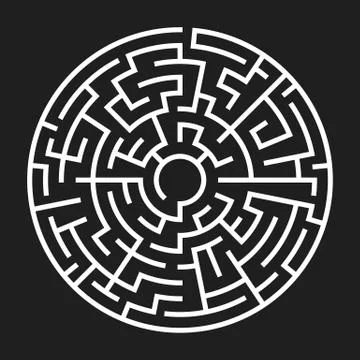 Circle Maze Vector Illustrazione stock