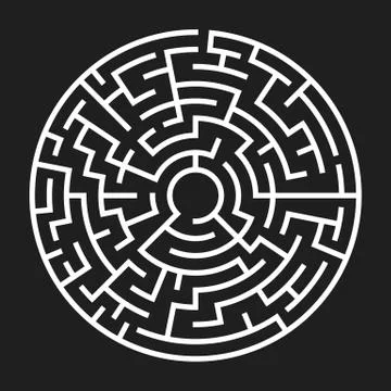 Circle Maze Vector Stockillustratie