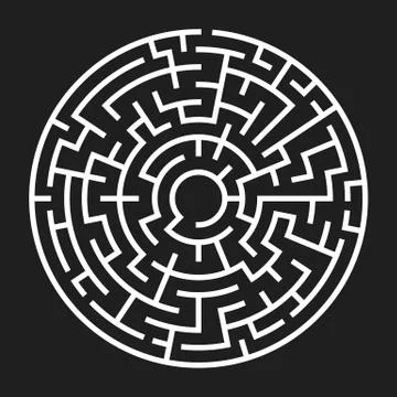 Circle Maze Vector Illustrazione stock