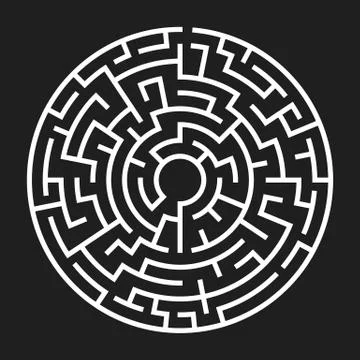 Circle Maze Vector Stock Illustration