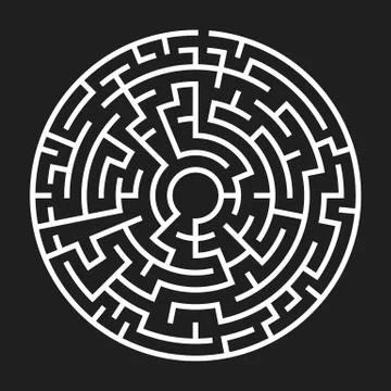 Circle Maze Vector Stock Illustration
