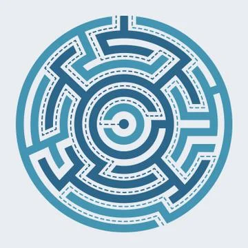 Circle maze vector illustration Stock Illustration
