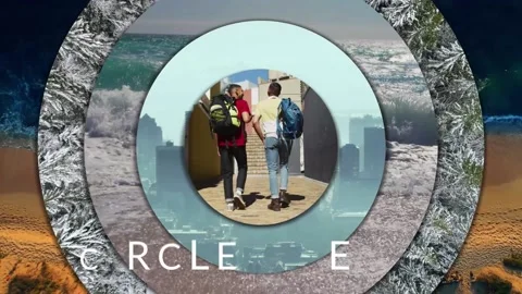 Circle Media Replacement Opener After Effects stock