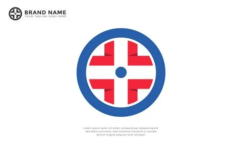 Circle Medic Logo Stock Illustration