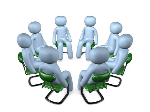 Circle meeting Stock Illustration
