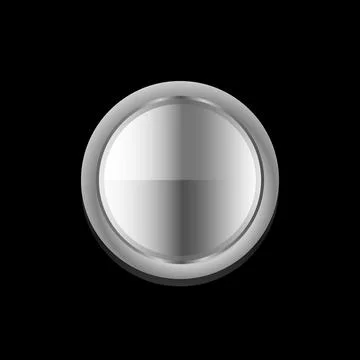 Circle metal button design vector Stock Illustration