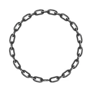 Circle metal chain vector element design template イラスト素材