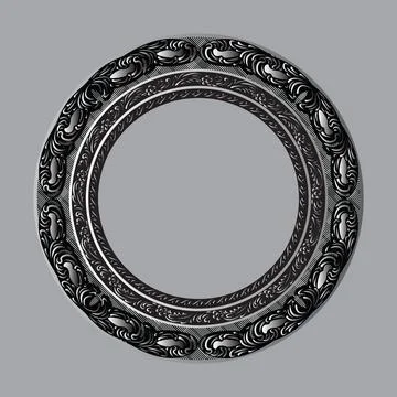 Circle metal frame Stock Illustration