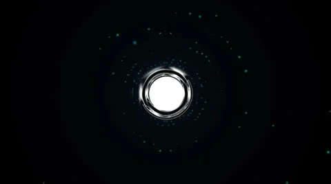 Circle metal logo white Stock-Footage 24974150