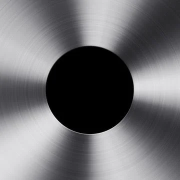 Circle metal texture on black background Illustrazione stock