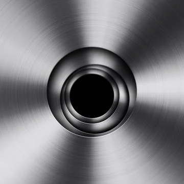 Circle metal texture on black background Stock Illustration