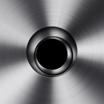 Circle metal texture on black background Stock Illustration