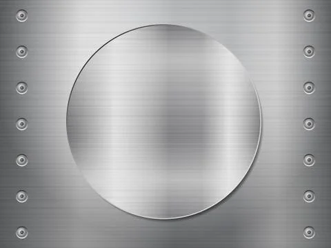 Circle metallic plate background Stock Illustration