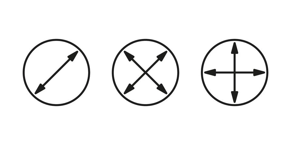 Circle meter, size area icon set. Measuring surface dimension sign. Measure of Ilustración de archivo