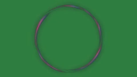 Circle in the middle and white on it an oval frame isolated on green screen Video stock 336858295