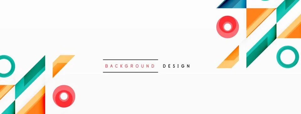 Circle minimal abstract background. Design for wallpaper, banner, background Stock Illustration