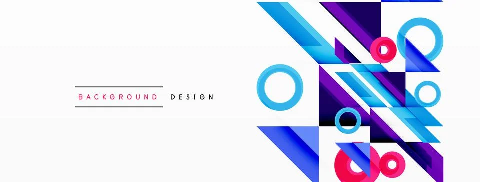 Circle minimal abstract background. Design for wallpaper, banner, background Stock Illustration