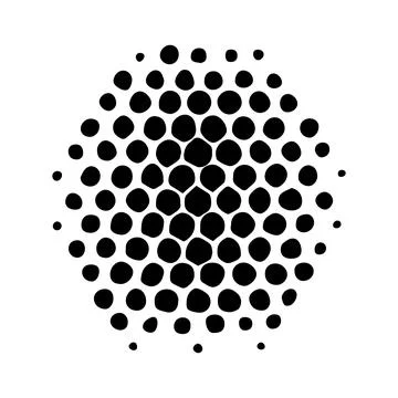 Circle minimal design modern element. Halftone spheres isolated on white Stockillustratie