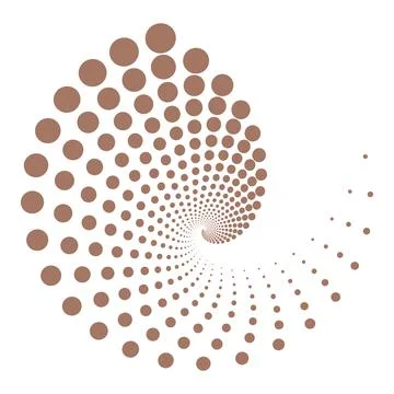 Circle mocha mousse dots isolated on white background. Geometric minimalist art. Stock Illustration