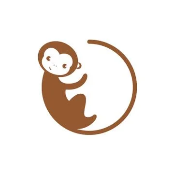 Circle Monkey Stock Illustration