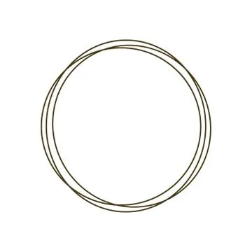 Circle monogram frame vector, wedding frame. Stock Illustration