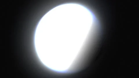 Circle Moon Planet White Spectrum Loop Stock Footage 345007434