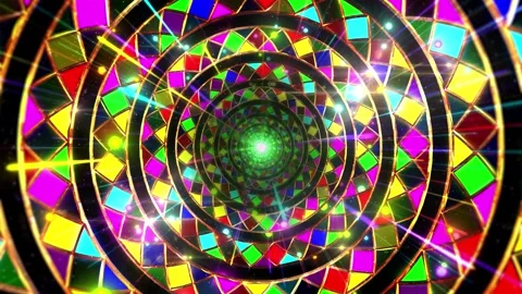 Circle Mosaic Background Vidéo 346291427