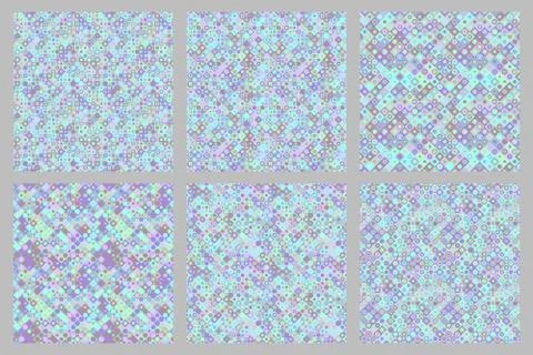 Circle mosaic pattern background set - abstract vector graphic designs Stock Illustration